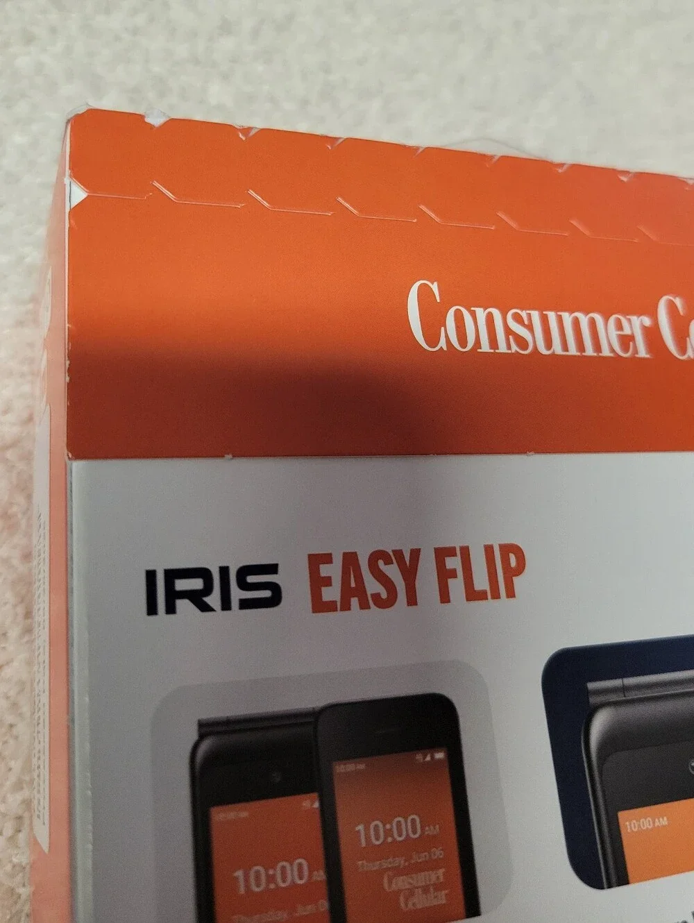 Consumer Cellular Iris Easy Flip phone 8GB Storage Steel Gray 4G LTE Data NEW